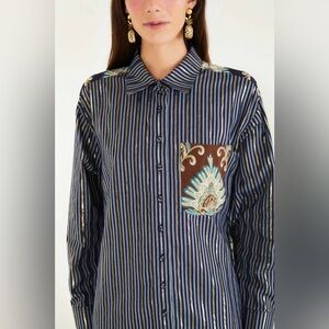 FARM RIO Brown Wonderful Arabesque Shirt